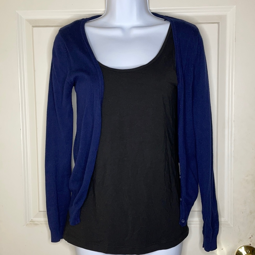 Navy blue sweater thin long sleeve